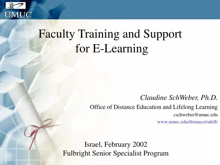 faculty training and support for e learning