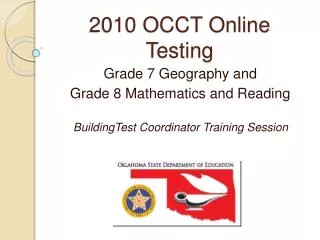 2010 OCCT Online Testing