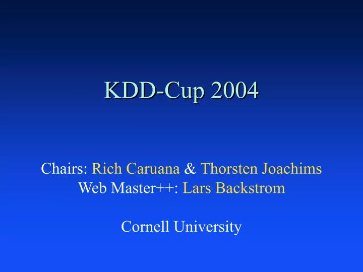 kdd cup 2004