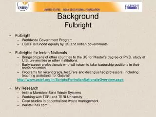 Background Fulbright