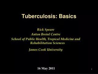 Tuberculosis: Basics
