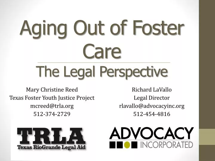 aging out of foster care the legal perspective