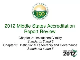 2012 Middle States Accreditation Report Review