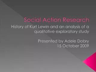 Social Action Research