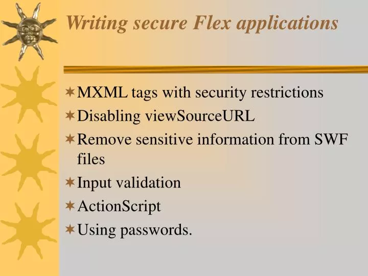 writing secure flex applications