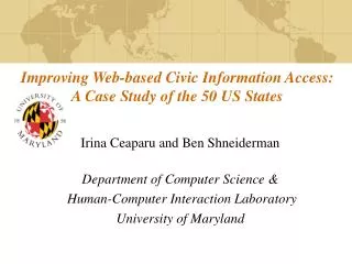 Improving Web-based Civic Information Access: A Case Study of the 50 US States