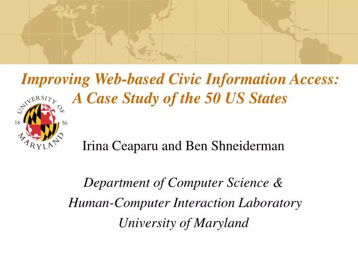 improving web based civic information access a case study of the 50 us states
