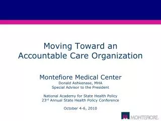Moving Toward an Accountable Care Organization