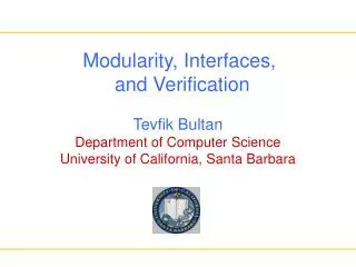 Modularity, Interfaces, and Verification