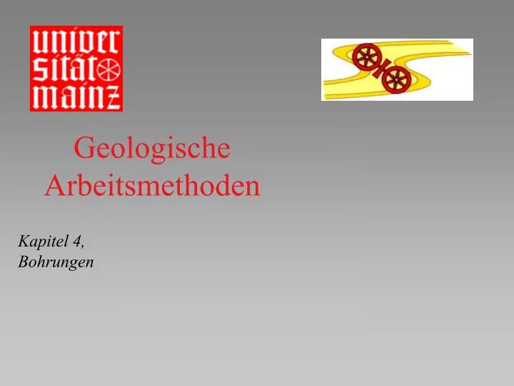 geologische arbeitsmethoden