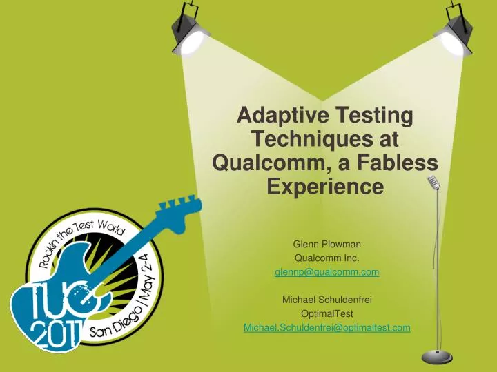adaptive testing techniques at qualcomm a fabless experience