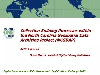 Digital Preservation in State Government: Best Practices Exchange 2006