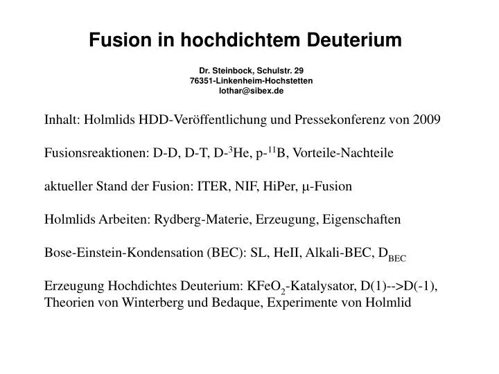 dr steinbock schulstr 29 76351 linkenheim hochstetten lothar@sibex de