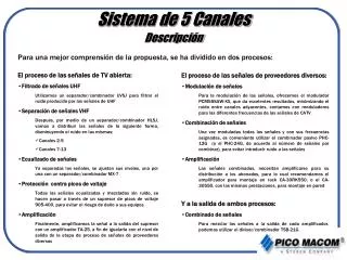 sistema de 5 canales