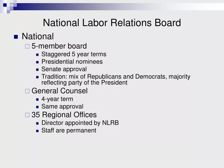 national labor relations board