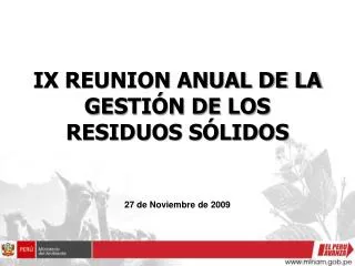 ix reunion anual de la gesti n de los residuos s lidos