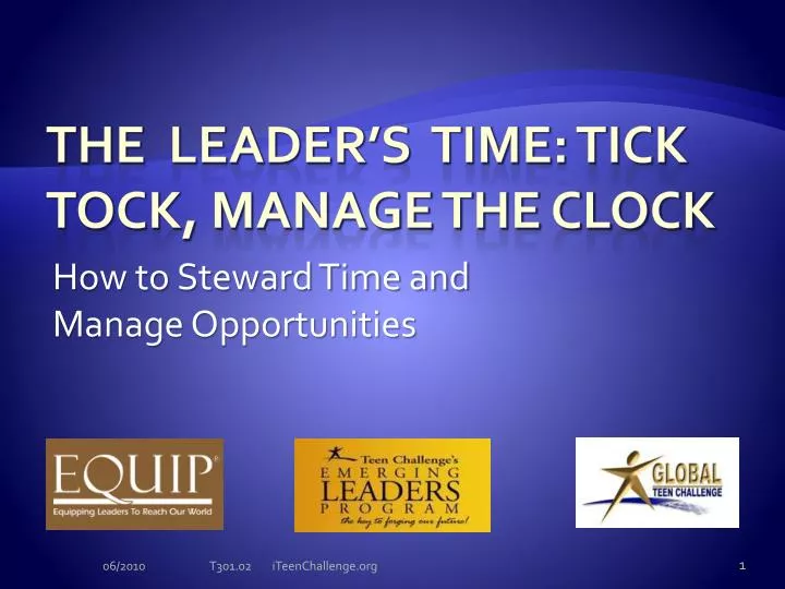 how to steward time and manage opportunities