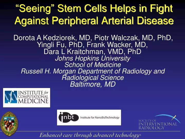 seeing stem cells helps in fight against peripheral arterial disease