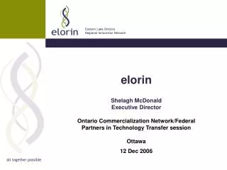 Eastern Lake Ontario Regional Innovation Network