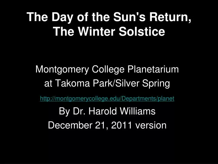the day of the sun s return the winter solstice