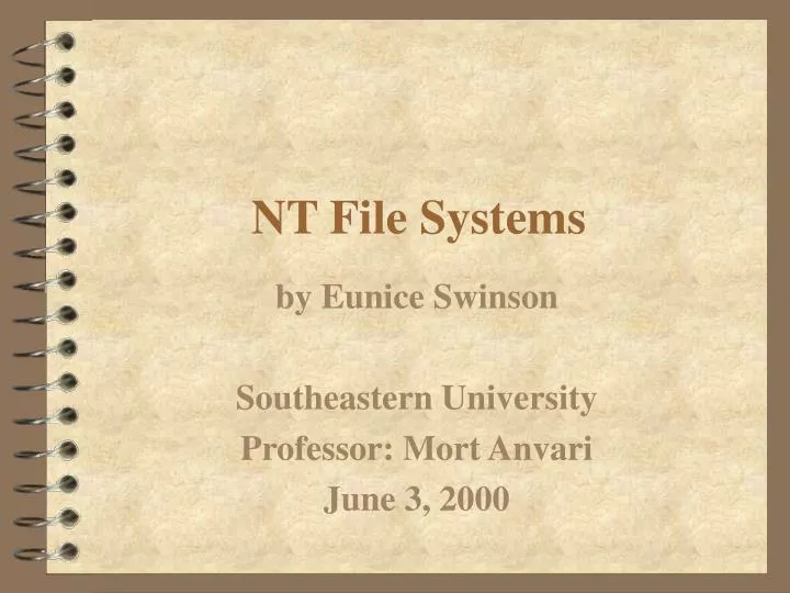 nt file systems