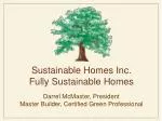 Sustainable Homes Inc. Fully Sustainable Homes - slide 1