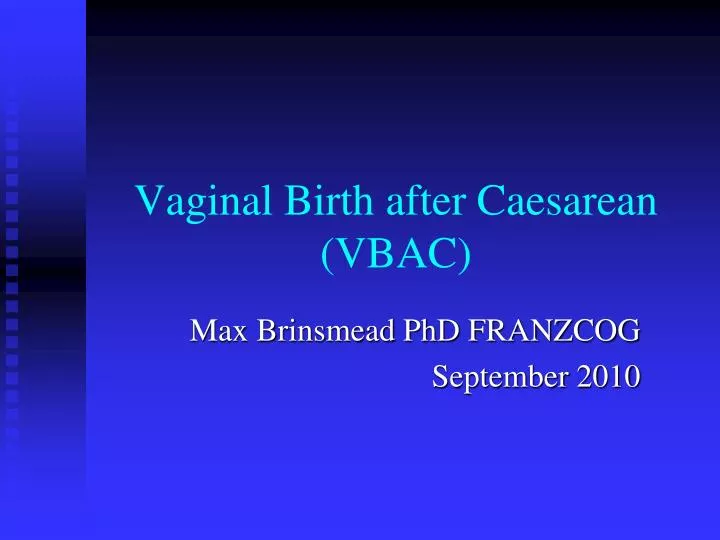 vaginal birth after caesarean vbac
