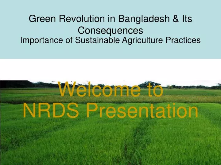 green revolution in bangladesh its consequences importance of sustainable agriculture practices