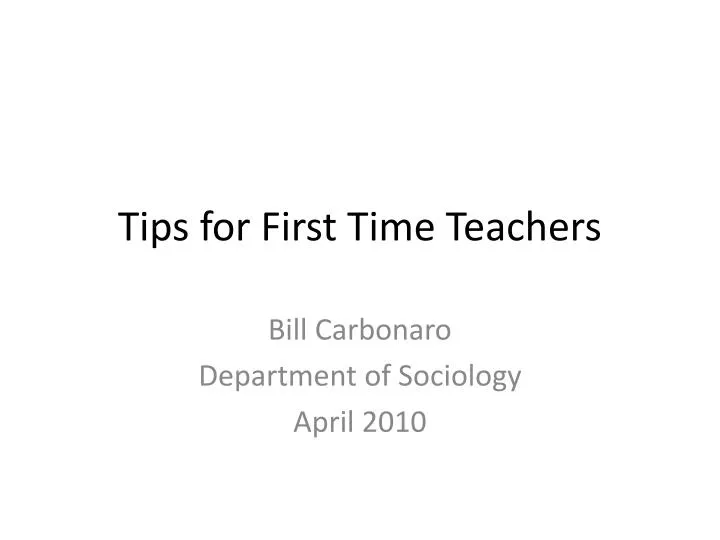 tips for first time teachers