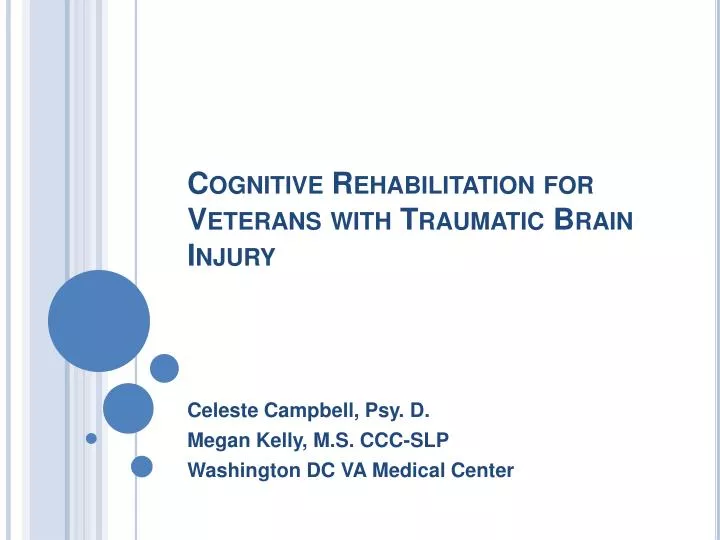 cognitive rehabilitation for veterans with traumatic brain injury