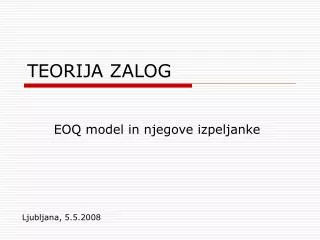 teorija zalog