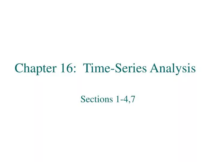 chapter 16 time series analysis