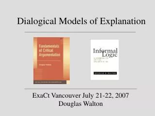 Dialogical Models of Explanation