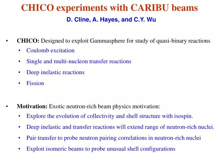 chico experiments with caribu beams
