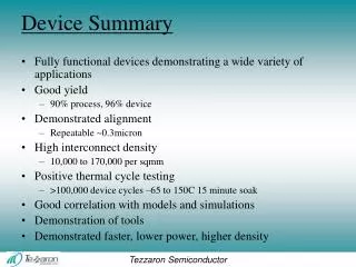 device summary