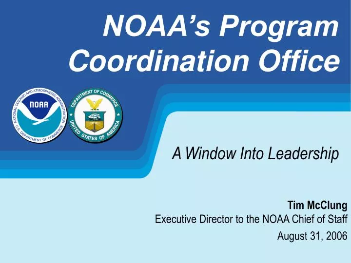 noaa s program coordination office