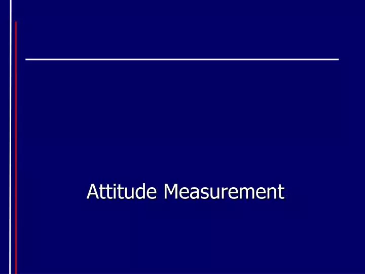 attitude measurement