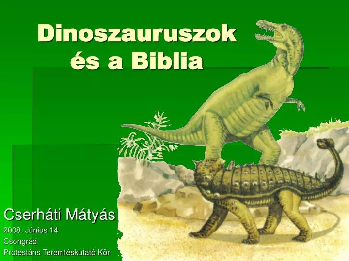 dinoszauruszok s a biblia