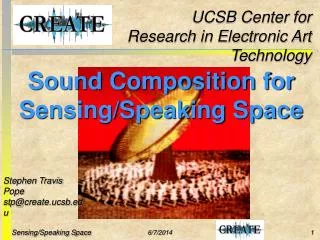 Sound Composition for Sensing/Speaking Space