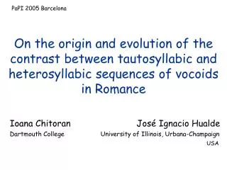 On the origin and evolution of the contrast between tautosyllabic and heterosyllabic sequences of vocoids in Romance