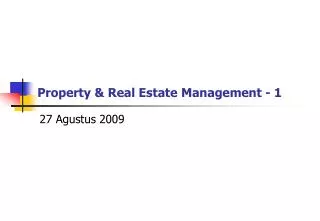 property real estate management 1