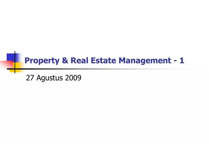 property real estate management 1