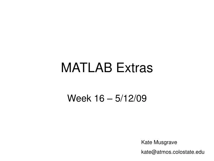matlab extras