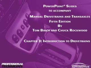 Manual Drivetrains and Axles Fourth Edition