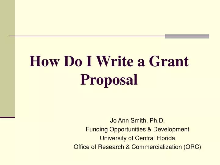 how do i write a grant proposal