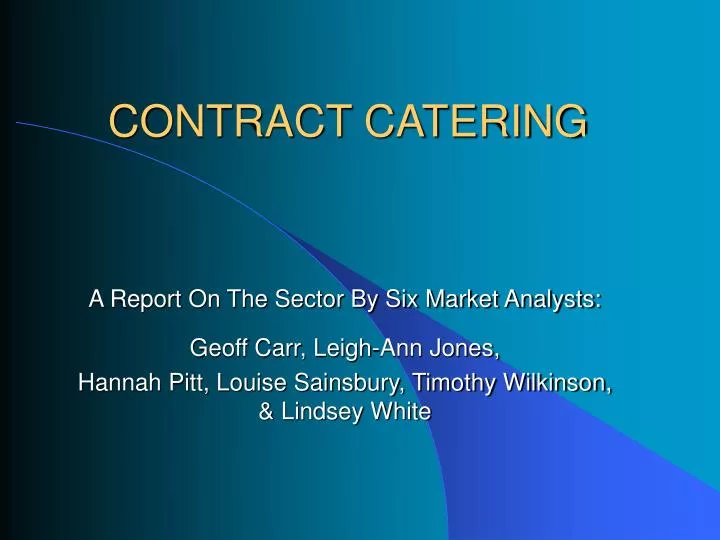 contract catering