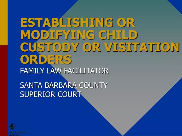 establishing or modifying child custody or visitation orders