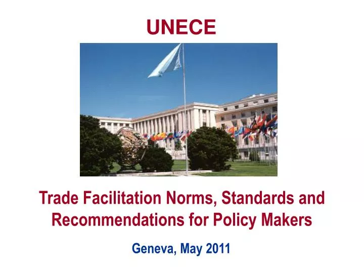 trade facilitation norms standards and recommendations for policy makers