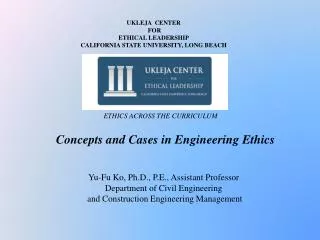 Concepts and Cases in Engineering Ethics