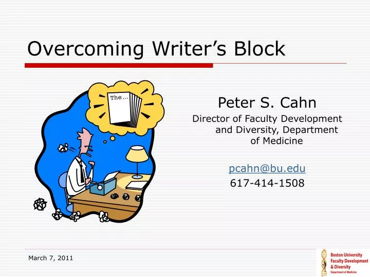 overcoming writer s block